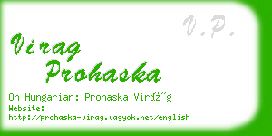 virag prohaska business card